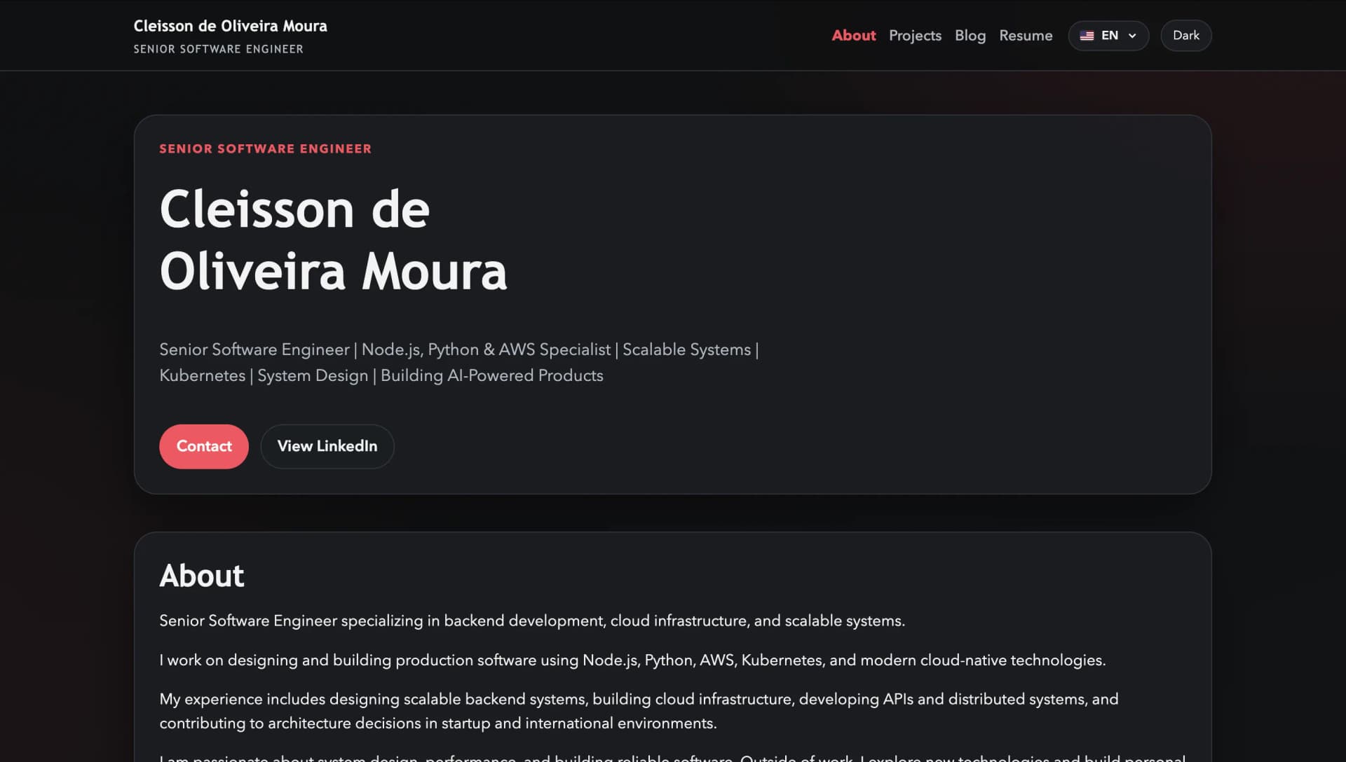 Website pessoal - cleisson.com preview